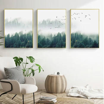 SURE LIFE 3pcs/lot Nordic Fog Forest Birds Landscape Canvas Painting Poster Print Wall Art Picture Living Room Home Office Decor
SURE LIFE 3pcs/lot Nordic Fog Forest Birds Landscape Canvas Painting Poster Print Wall Art Picture Living Room Home Office Decor