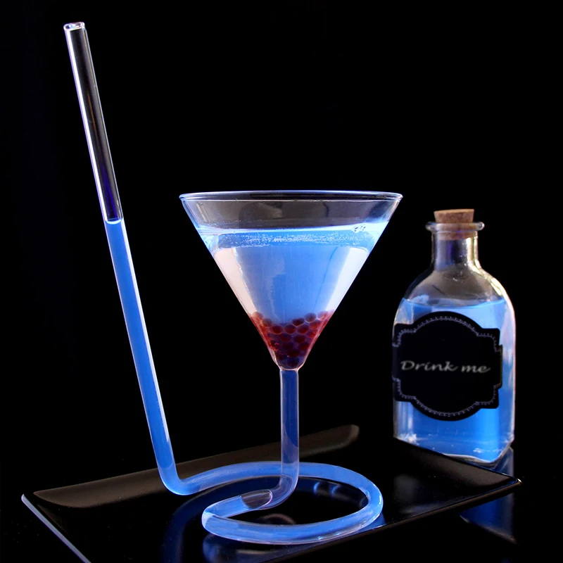 Creative Screw Spiral Straw Molecule Cocktail Glass Bar Party Goblet Martini Champagne Coupes Vaso Wine Glasses Charms
Creative Screw Spiral Straw Molecule Cocktail Glass Bar Party Goblet Martini Champagne Coupes Vaso Wine Glasses Charms