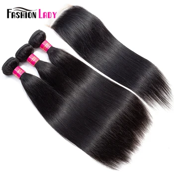 Fashion Lady Pre-Colored Brazilian Human Hair Weave With Closure Natural Color 3Pcs Straight Bundles With Closure Non-Remy
Fashion Lady Pre-Colored Brazilian Human Hair Weave With Closure Natural Color 3Pcs Straight Bundles With Closure Non-Remy