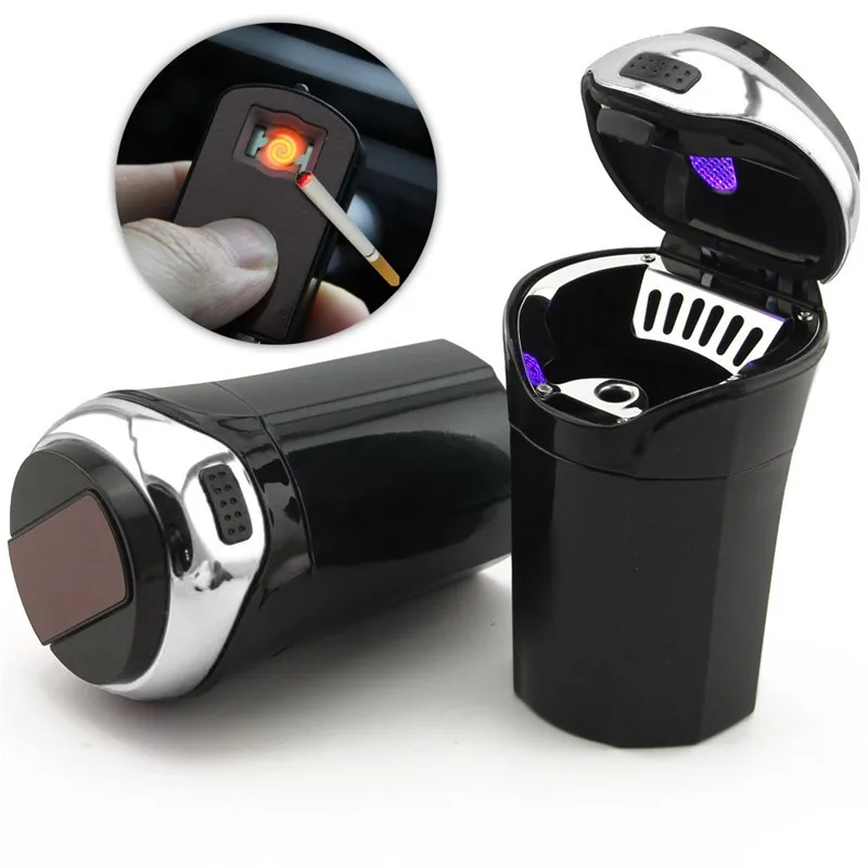 Car Ashtray Portable Cigar Cigarette Ashtray Smokeless with USB Charge Cable Blue LED Light Indicator Universal Cup Holder
Car Ashtray Portable Cigar Cigarette Ashtray Smokeless with USB Charge Cable Blue LED Light Indicator Universal Cup Holder