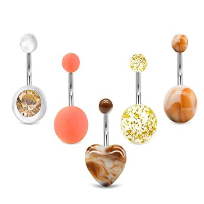 JFORYOU 5 Pcs Belly Button Rings Stainless Steel for Women Girls Navel Rings 5 Style 14G Navel Piercing Body Piercing Jewelry
JFORYOU 5 Pcs Belly Button Rings Stainless Steel for Women Girls Navel Rings 5 Style 14G Navel Piercing Body Piercing Jewelry