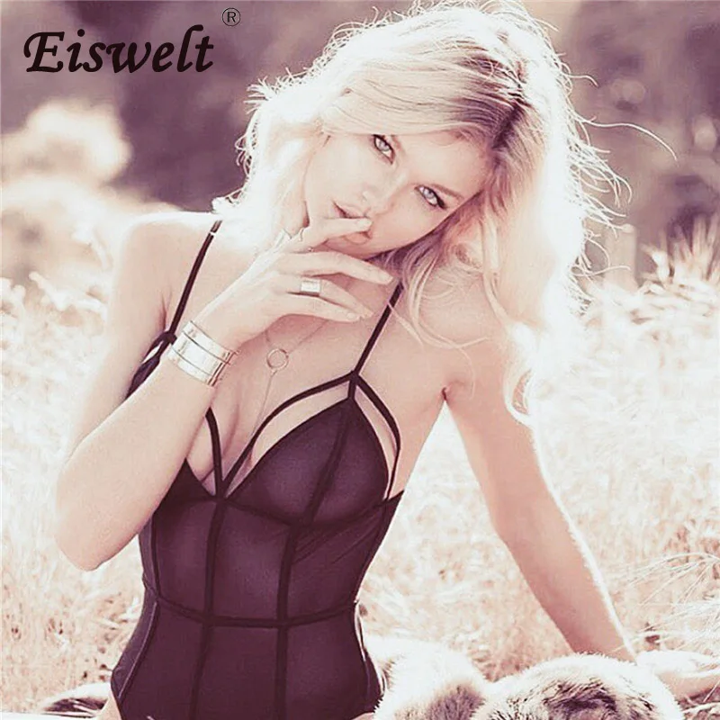 EISWELT 2018 Summer Women Bodycon Patchwork Bodysuits Sexy Mesh Sheer Transparent Coverall Rompers V-neck Club Wear Bodycon Suit
EISWELT 2018 Summer Women Bodycon Patchwork Bodysuits Sexy Mesh Sheer Transparent Coverall Rompers V-neck Club Wear Bodycon Suit