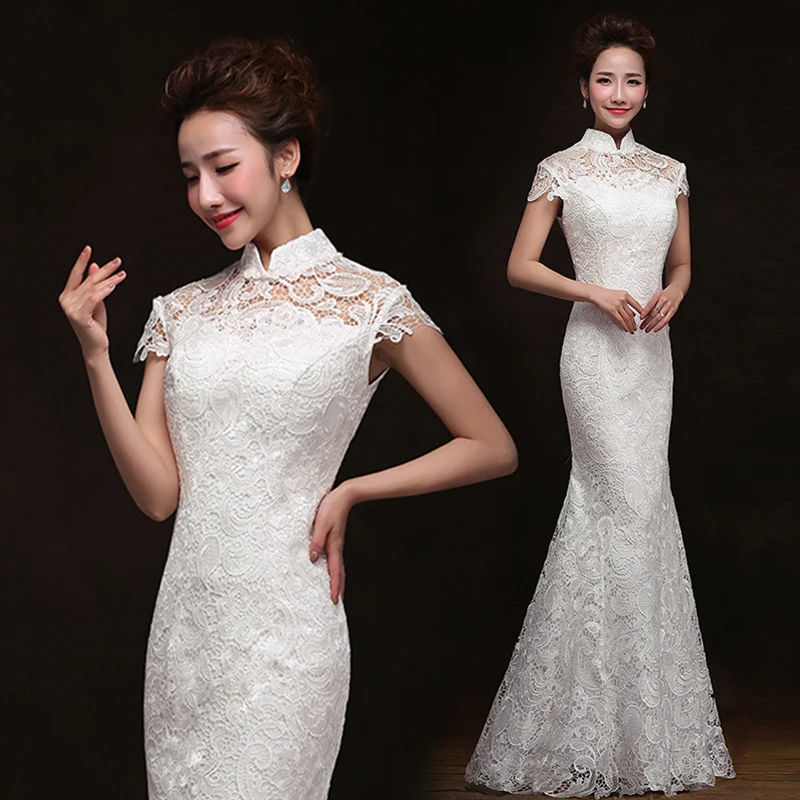 1pcs/lot chinese style vintage slim long bride cheongsam high-grade cotton lace pierced embroidery zipper dress
1pcs/lot chinese style vintage slim long bride cheongsam high-grade cotton lace pierced embroidery zipper dress
