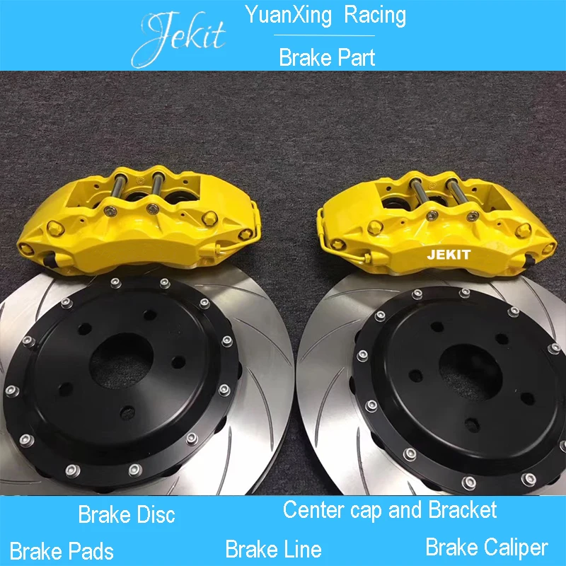 Jekit car 6 pots brake caliper 355*32mm disc brake kit for Mercedes-Benz E-Class W213 front wheel rim 18''
Jekit car 6 pots brake caliper 355*32mm disc brake kit for Mercedes-Benz E-Class W213 front wheel rim 18''