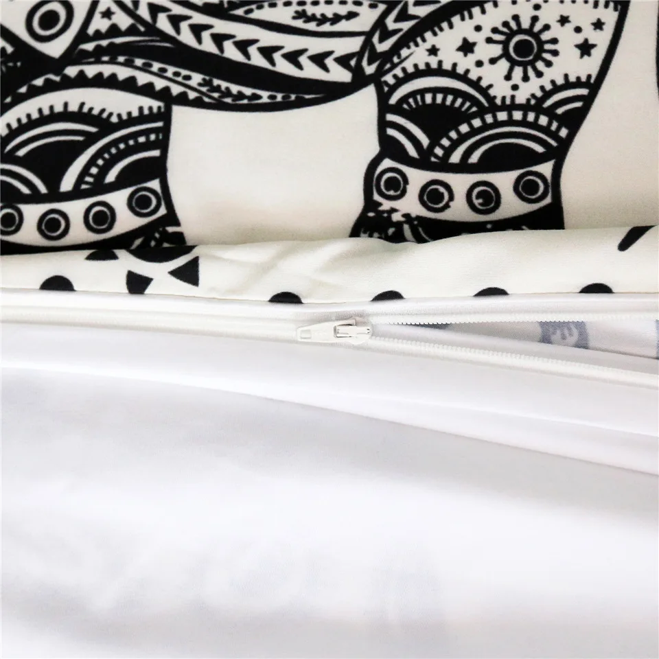 Mandala Bedding Set Bohemia Black White Duvet Cover Set Luxury