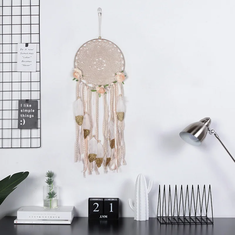 Beautiful Dream Catcher Wind Chimes Wall Hanging Decoration Handmade With Feather Lace Dreamcatcher Bead
Beautiful Dream Catcher Wind Chimes Wall Hanging Decoration Handmade With Feather Lace Dreamcatcher Bead