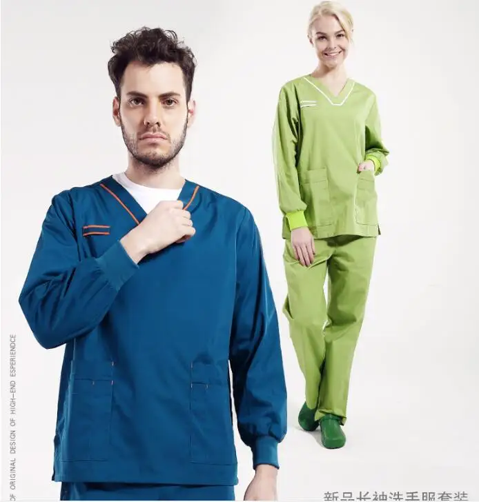 Scrub Sets Medical work wear Hospital Doctor Nurse Woman&Man Long sleeve Uniformes hospital women
Scrub Sets Medical work wear Hospital Doctor Nurse Woman&Man Long sleeve Uniformes hospital women