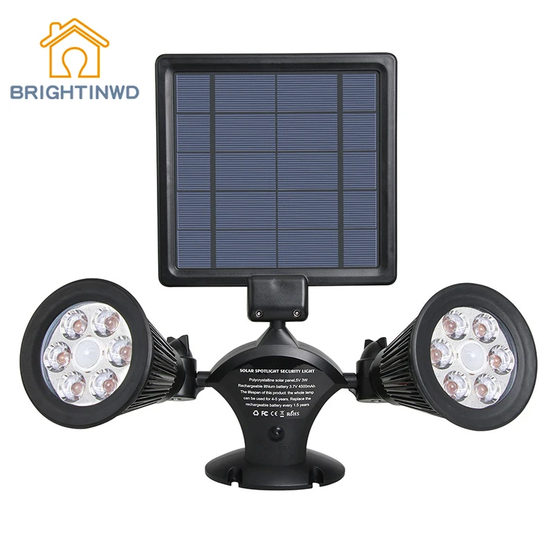 BRIGHTINWD LED Solar Lamp Human Body Induction Double Head Spotlight Outdoor Waterproof Garden Rural Street Light Wall Lamp
BRIGHTINWD LED Solar Lamp Human Body Induction Double Head Spotlight Outdoor Waterproof Garden Rural Street Light Wall Lamp