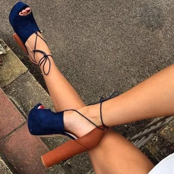 Blue Women Summer Shoes 2018 Sexy Ultra High Square Heels Peep Toe Platform Pumps Ladies Heels Gladiator Woman Party Dress Shoes
Blue Women Summer Shoes 2018 Sexy Ultra High Square Heels Peep Toe Platform Pumps Ladies Heels Gladiator Woman Party Dress Shoes