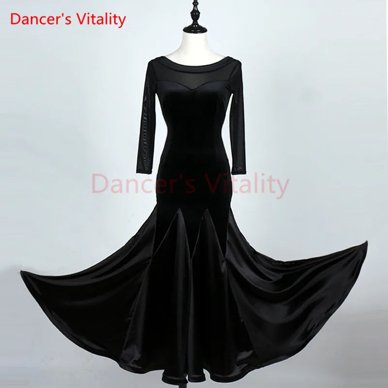 Dancer's Vitality Ballroom Dance Competition Dresses Long Sleeves Round Neck Standard Ballroom Dress For Girls Ballroom Dresses
Dancer's Vitality Ballroom Dance Competition Dresses Long Sleeves Round Neck Standard Ballroom Dress For Girls Ballroom Dresses