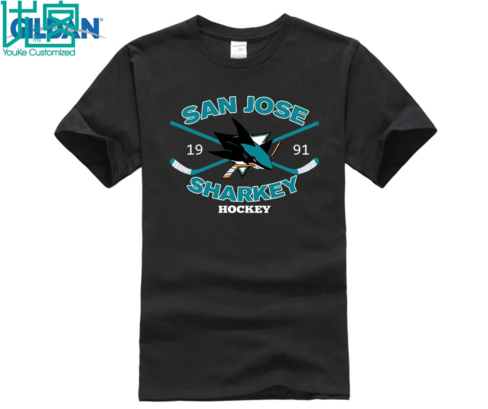 New Man Design T-shirt Print Annabelle Men's San Joses Shark Short Sleeve Sportsy Summer T-shirts Black
New Man Design T-shirt Print Annabelle Men's San Joses Shark Short Sleeve Sportsy Summer T-shirts Black