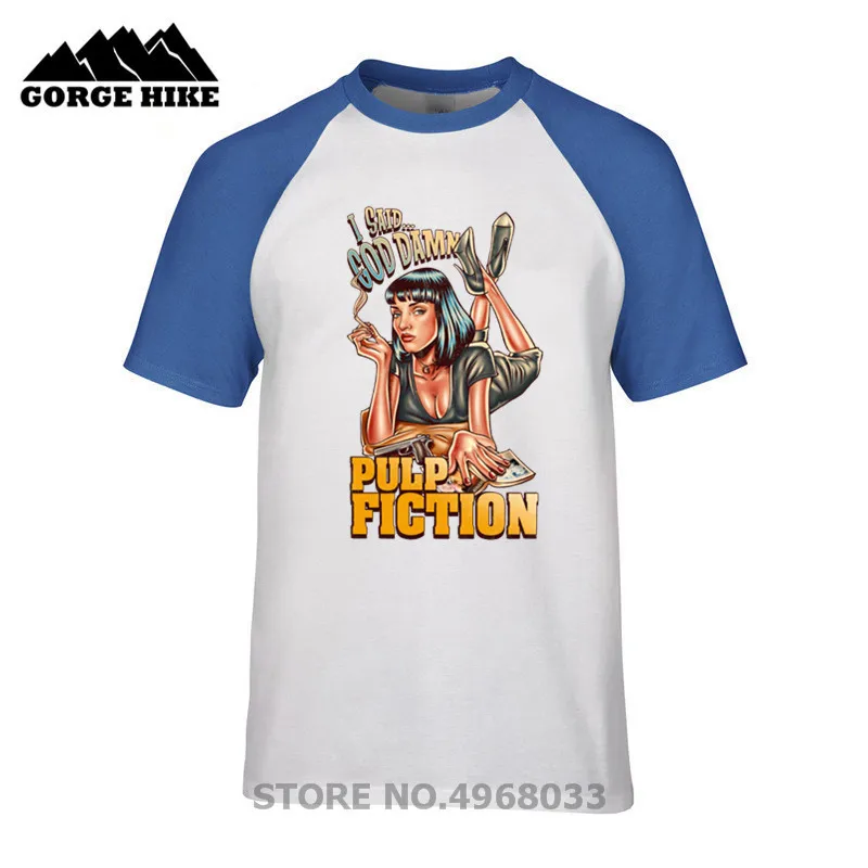 Vintage Top Tshirt Pulp Fiction Mia Wallace I said god damn Summer Men 100% Cotton Quentin Tarantino Top Clothing Unisex T-shirt
Vintage Top Tshirt Pulp Fiction Mia Wallace I said god damn Summer Men 100% Cotton Quentin Tarantino Top Clothing Unisex T-shirt