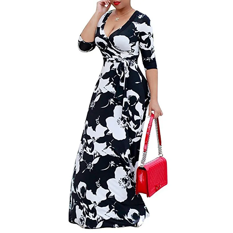 Plus Size 3XL 4XL 5XL Women Clothing 2019 Summer Sexy V Neck Long Maxi Dress Floral Printed Beach Boho Chic Evening Party Dress
Plus Size 3XL 4XL 5XL Women Clothing 2019 Summer Sexy V Neck Long Maxi Dress Floral Printed Beach Boho Chic Evening Party Dress