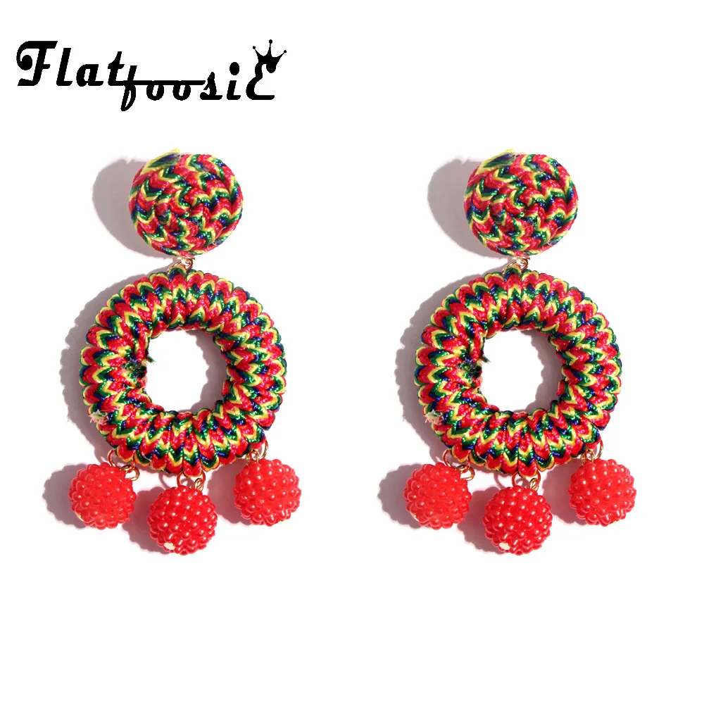 Flatfoosie Big Round Circle Beads Drop Earrings For Women 2018 ZA New Fashion Long Statement Earring Bohemian Jewelry Brincos
Flatfoosie Big Round Circle Beads Drop Earrings For Women 2018 ZA New Fashion Long Statement Earring Bohemian Jewelry Brincos