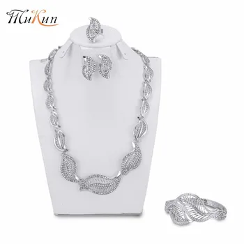 MUKUN Quality silver Plated Bridal Jewelry Sets For Women Trendy Rhinestone Necklace Bracelet Earrings Ring Africa Jewelry Set 
MUKUN Quality silver Plated Bridal Jewelry Sets For Women Trendy Rhinestone Necklace Bracelet Earrings Ring Africa Jewelry Set