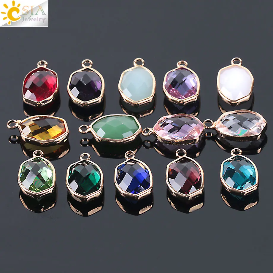 CSJA 10pc 12mm Rhombus Faceted Glass Loose Beads Single Hole Gold-color Metal Oval Shape Bead Women DIY Handmade Jewelry E976
CSJA 10pc 12mm Rhombus Faceted Glass Loose Beads Single Hole Gold-color Metal Oval Shape Bead Women DIY Handmade Jewelry E976