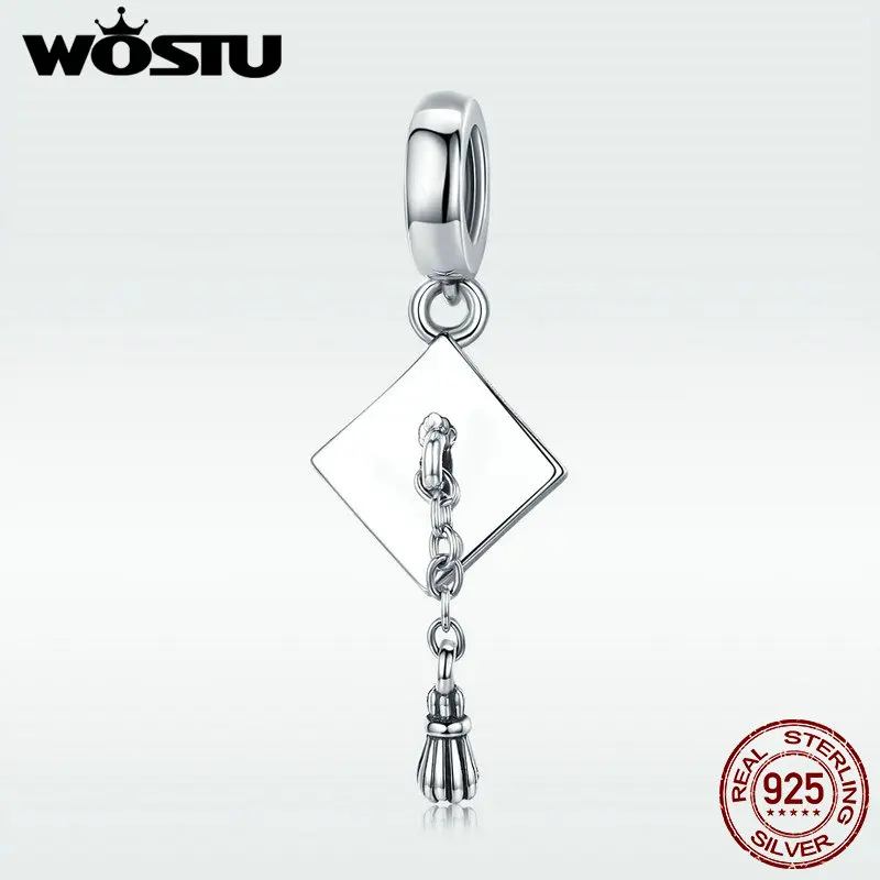 WOSTU Popular 925 Sterling Silver Graduate Trencher Cap Long Tassel Pendant Charm fit Women Bracelet DIY Jewelry Gift DXC459
WOSTU Popular 925 Sterling Silver Graduate Trencher Cap Long Tassel Pendant Charm fit Women Bracelet DIY Jewelry Gift DXC459