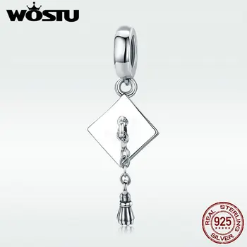 WOSTU Popular 925 Sterling Silver Graduate Trencher Cap Long Tassel Pendant Charm fit Women Bracelet DIY Jewelry Gift DXC459
WOSTU Popular 925 Sterling Silver Graduate Trencher Cap Long Tassel Pendant Charm fit Women Bracelet DIY Jewelry Gift DXC459