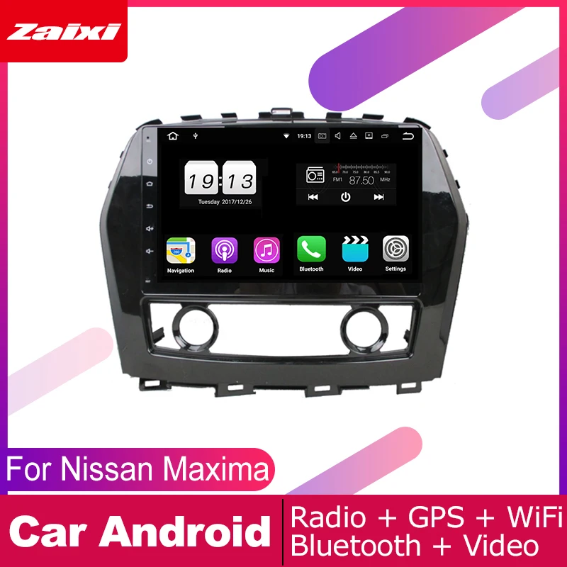 ZaiXi для Nissan Maxima 2015 ~ 2019 автомобильный Android мультимедийная система 2 DIN Авто плеер GPS