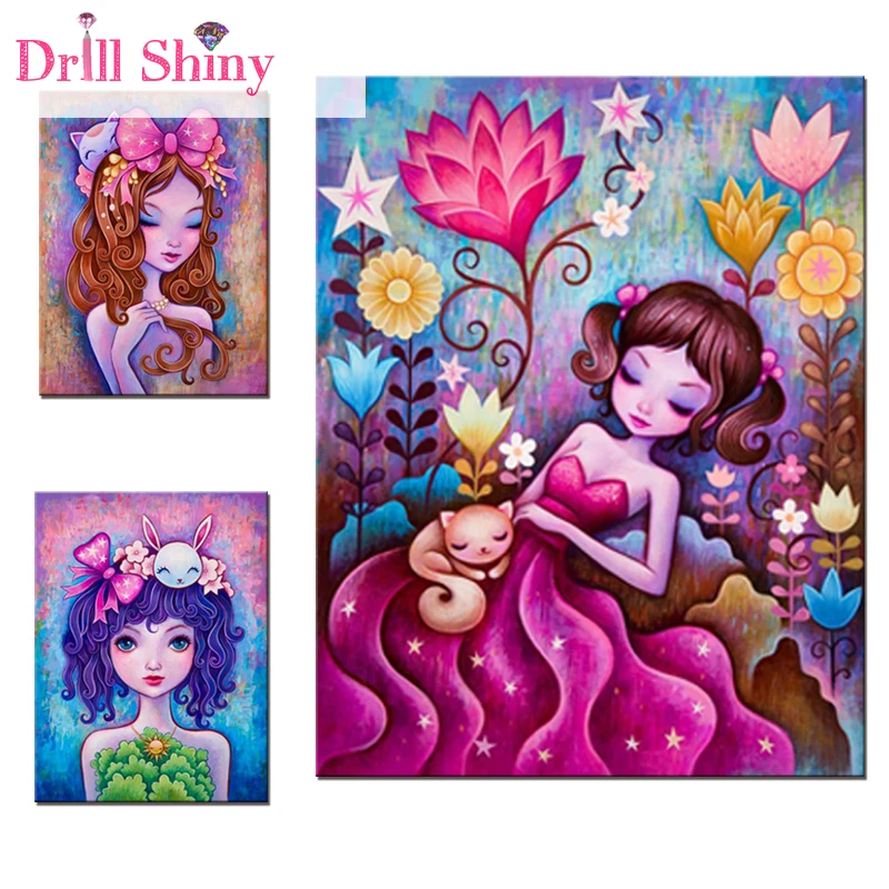 Drill Shiny 5D Diy Diamond Painting Beauty Girl Cross Stitch Cartoon Diamond Emroidery Full Mosaic Home Decor Wall Stickers
Drill Shiny 5D Diy Diamond Painting Beauty Girl Cross Stitch Cartoon Diamond Emroidery Full Mosaic Home Decor Wall Stickers