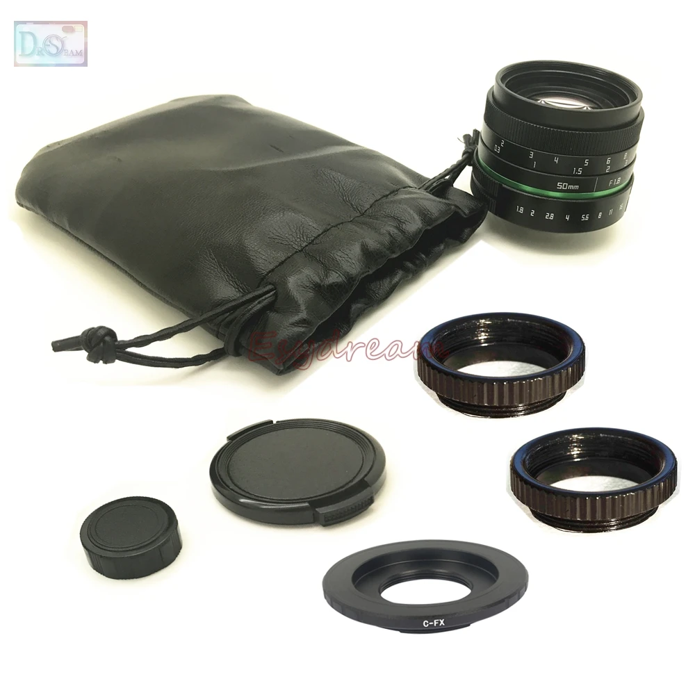 50mm F1.8 Manual Lens + C Mount Adapter + Macro Rings Kit for Fujifilm Fuji FX X-T10 X-T2 X-A10 X-A3 X-PRO2 X-PRO1 X-E1 X-M1
50mm F1.8 Manual Lens + C Mount Adapter + Macro Rings Kit for Fujifilm Fuji FX X-T10 X-T2 X-A10 X-A3 X-PRO2 X-PRO1 X-E1 X-M1