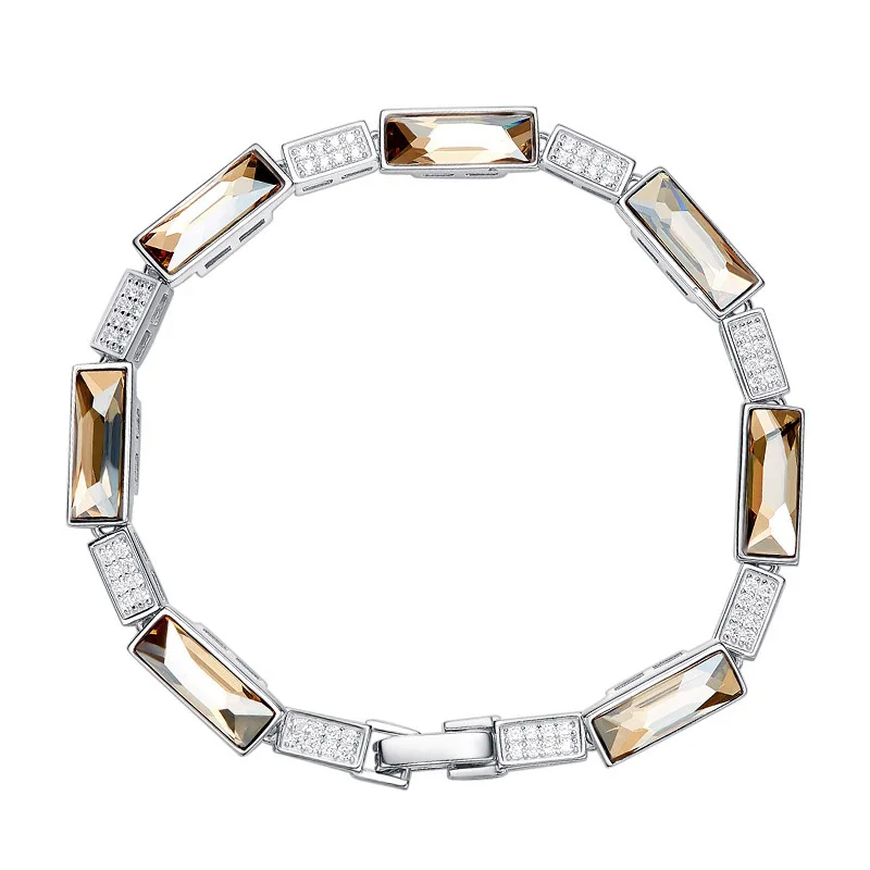 925 Sterling Silver Fashion Korean style Crystals Bracelet for women embellished with crystals from Swarovski
925 Sterling Silver Fashion Korean style Crystals Bracelet for women embellished with crystals from Swarovski