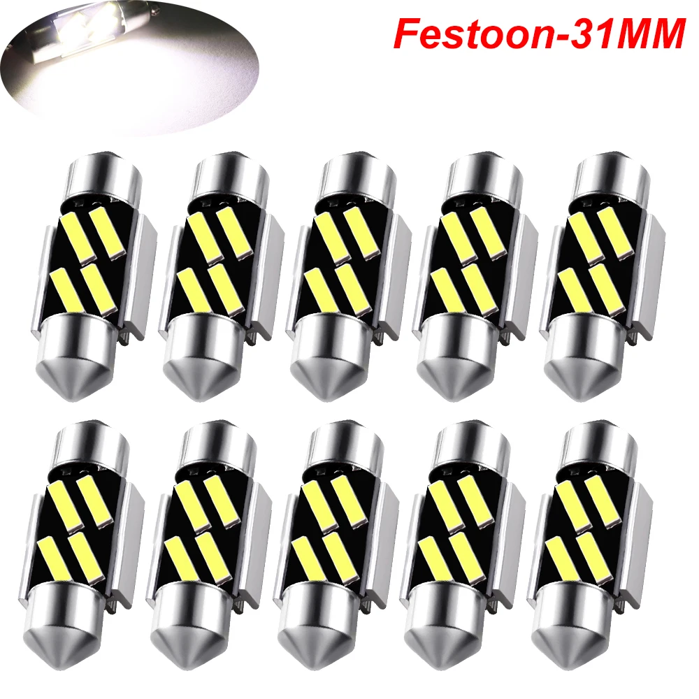 Festoon 31mm LED Bulbs C5W C10W CANBUS 7020 SMD NO ERROR White Light Lamps For Car Auto Dome Reading License Plate Lights DC 12V
Festoon 31mm LED Bulbs C5W C10W CANBUS 7020 SMD NO ERROR White Light Lamps For Car Auto Dome Reading License Plate Lights DC 12V