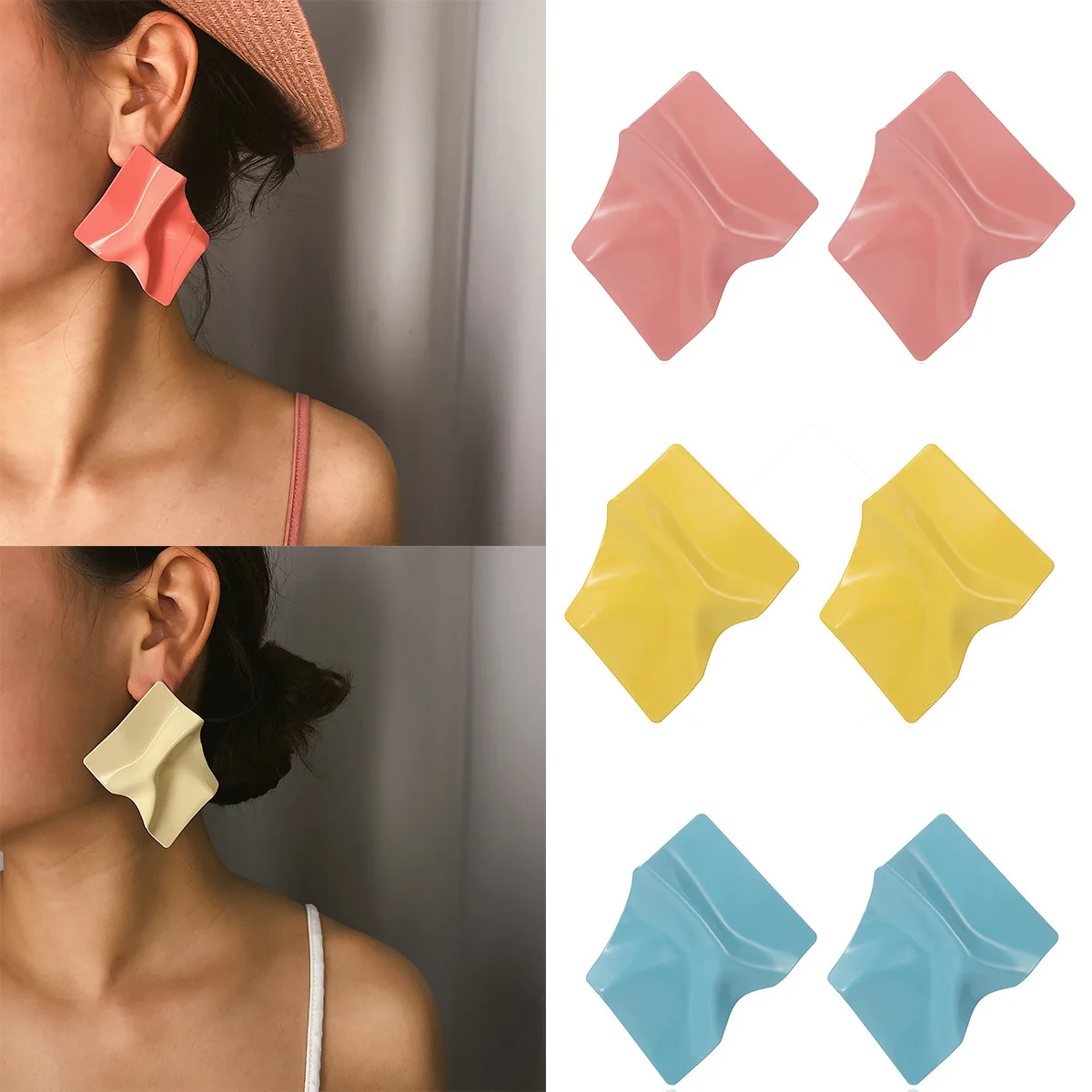 AOMU Exaggerate New Design Irregular Gold Metal Geometric Square Folding Circle Drop Earrings for Women Jewelry Accessory Bijoux
AOMU Exaggerate New Design Irregular Gold Metal Geometric Square Folding Circle Drop Earrings for Women Jewelry Accessory Bijoux