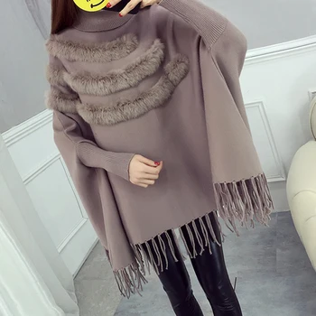 2020 autumn and winter new style high neck collar sweater female middle length tassel bat knitted sweater loose cloak coat
2020 autumn and winter new style high neck collar sweater female middle length tassel bat knitted sweater loose cloak coat