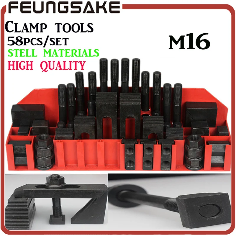 hardness steel quality Metex milling machine clamping set m16 58pcs mill clamp kit vice ship by DHL,Highquality clamping tool
hardness steel quality Metex milling machine clamping set m16 58pcs mill clamp kit vice ship by DHL,Highquality clamping tool