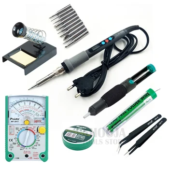 Electricity Soldering Iron Suit DIY Home Appliance Repair Soldering Rework Welding Tools Kit Multimeter Suction Tin Solder Paste
Electricity Soldering Iron Suit DIY Home Appliance Repair Soldering Rework Welding Tools Kit Multimeter Suction Tin Solder Paste