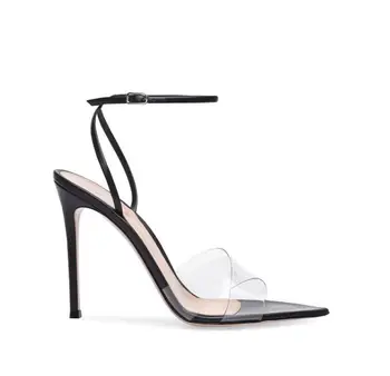 2018 Summer Hot Selling High Heel Sandal Pointed Toe Transparent PVC Ankle Strap Shoes for Woman Cutsouts Thin Heels Sandal
2018 Summer Hot Selling High Heel Sandal Pointed Toe Transparent PVC Ankle Strap Shoes for Woman Cutsouts Thin Heels Sandal