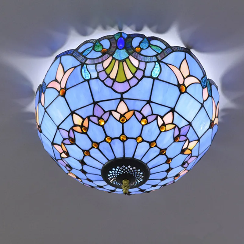 European Blue Baroque Ceiling Light Living Room Bedroom Lamp Restaurant Aisle Stained Glass Ceiling Lamp
European Blue Baroque Ceiling Light Living Room Bedroom Lamp Restaurant Aisle Stained Glass Ceiling Lamp