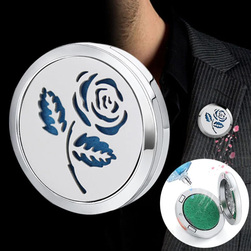 Elegant Rose Flower Aromatherapy Brooch 28mm Stainless Steel Perfume Locket Essential Oil Diffuser Brooch
Elegant Rose Flower Aromatherapy Brooch 28mm Stainless Steel Perfume Locket Essential Oil Diffuser Brooch
