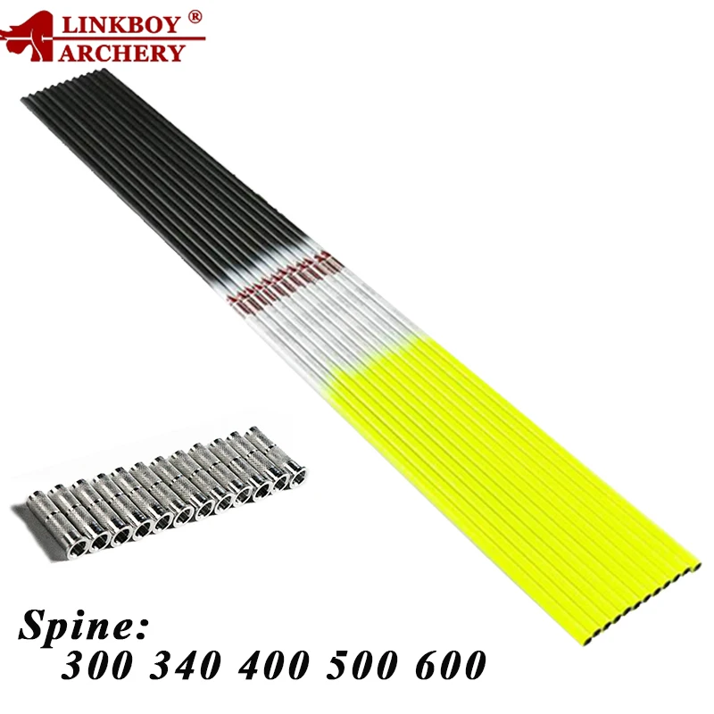 12pcs Linkboy Archery Carbon Arrows Shafts Sp300-600 30/32inch ID6.2mm Aluminum Insert for recurve Compound Bow Hunting
12pcs Linkboy Archery Carbon Arrows Shafts Sp300-600 30/32inch ID6.2mm Aluminum Insert for recurve Compound Bow Hunting