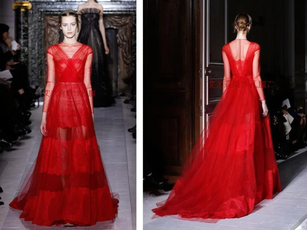 new arrival long sleeves red tulle lace appliques a-line sexy Formal Evening gown 2015 party evening Dress elegant vestidos
new arrival long sleeves red tulle lace appliques a-line sexy Formal Evening gown 2015 party evening Dress elegant vestidos