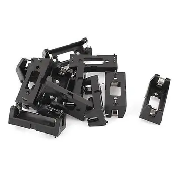 CR123A CR123 Lithium Battery Holder Box Clip Case w PCB Mounting Lead 12pcs