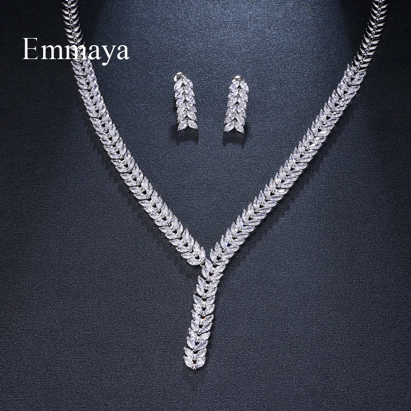 Emmaya Brand Fashion Luxury Cubic Leaf Zirconia Bridal White Gold Color Jewelry Sets Crystal Party Wedding Jewelry Necklace Sets
Emmaya Brand Fashion Luxury Cubic Leaf Zirconia Bridal White Gold Color Jewelry Sets Crystal Party Wedding Jewelry Necklace Sets