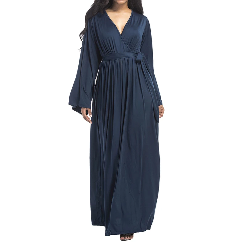 Women Long Maix Dress Autumn Winter Long Sleeve Deep V Neck High Waist Belt Elegant Party Dress Casual Solid Dress Plus Size 5XL
Women Long Maix Dress Autumn Winter Long Sleeve Deep V Neck High Waist Belt Elegant Party Dress Casual Solid Dress Plus Size 5XL