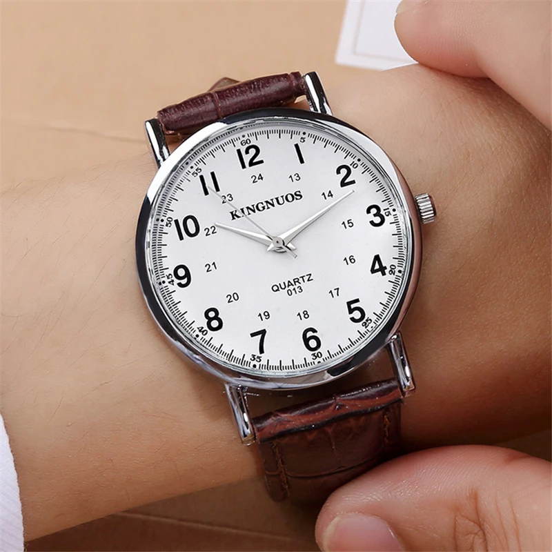 KINGNUOS Top Brand Mens Watches Fashion Leather Bracelet Quartz Watch Business Man Watch Style Men Dress WristWatch Clock
KINGNUOS Top Brand Mens Watches Fashion Leather Bracelet Quartz Watch Business Man Watch Style Men Dress WristWatch Clock