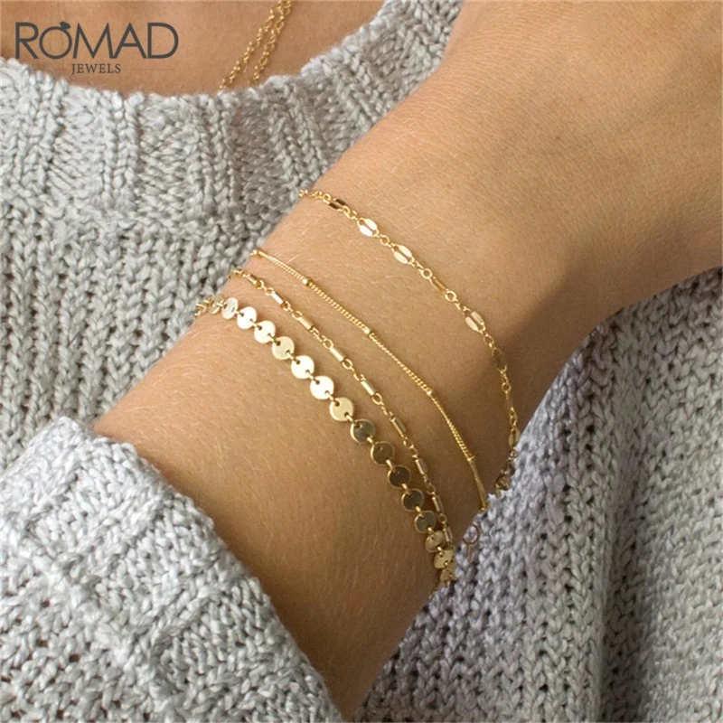 ROMAD 4pcs/set 2019 New Bohemia Multilayer Coin Tube Lace Satellite Chain Bracelets For Women Foot Chain Anklets R4
ROMAD 4pcs/set 2019 New Bohemia Multilayer Coin Tube Lace Satellite Chain Bracelets For Women Foot Chain Anklets R4