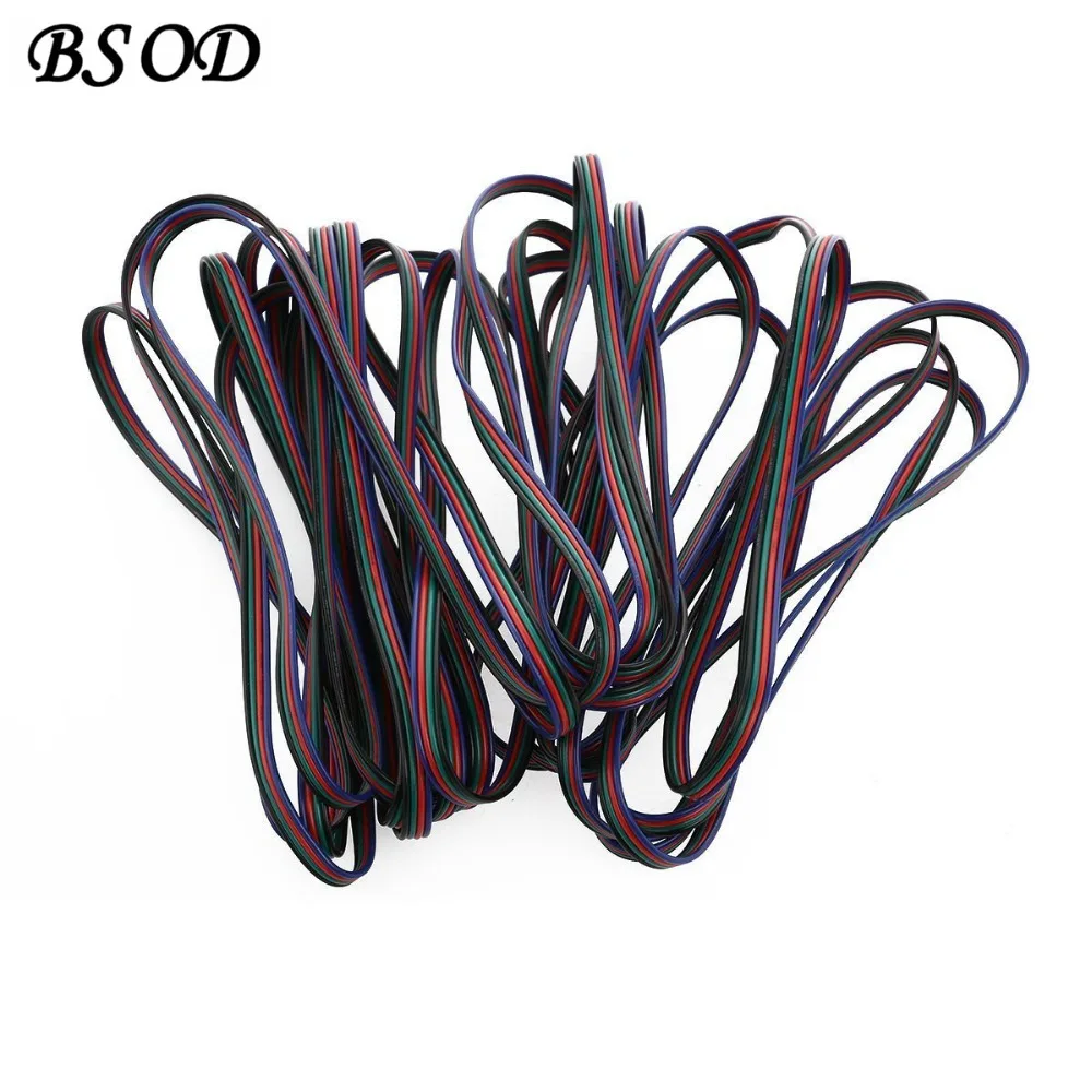 BSOD 10M Pack 4 Pins LED RGB Extension Flat Cable Wire Cord for 5050/3528 LED RGB Light Strip and RGB Modules etc
BSOD 10M Pack 4 Pins LED RGB Extension Flat Cable Wire Cord for 5050/3528 LED RGB Light Strip and RGB Modules etc