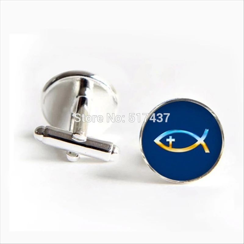 2017 wholesale Crucifix Cufflinks Christian Fish Cuff Links Christian Fish Cuff Silver Black Round Cufflinks
2017 wholesale Crucifix Cufflinks Christian Fish Cuff Links Christian Fish Cuff Silver Black Round Cufflinks