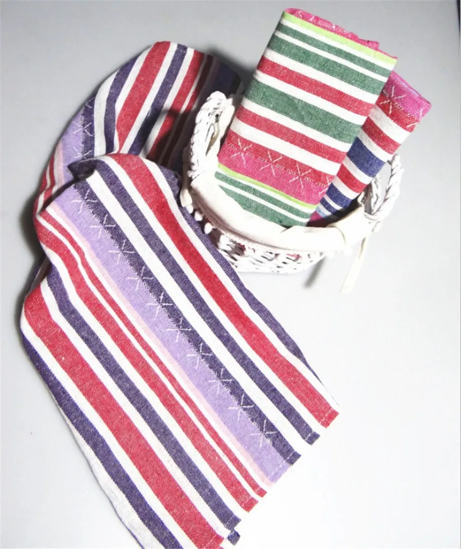 National Style Tea Towel Reusable Kitchen Textile Colorful Striped Tea Cloth Simple Modern Design Cotton Home Use Kitchen Towel
National Style Tea Towel Reusable Kitchen Textile Colorful Striped Tea Cloth Simple Modern Design Cotton Home Use Kitchen Towel