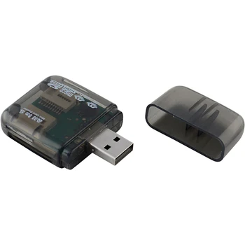 

Black USB 2.0 Flash Memory Card Reader All-in-One SD/SDHC Micro-SD/TF MS-Duo M2 Memory Card Readers & Adapters
