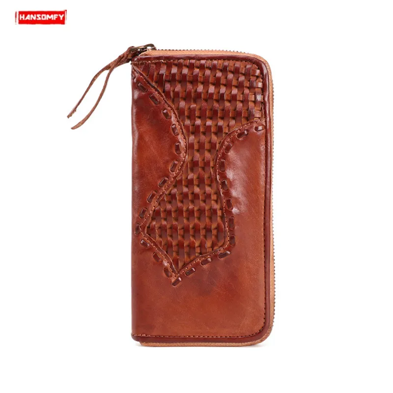 Business retro men's wallet genuine leather multi-card hand clutch bag vegetable tanned hand-woven coin purses male long wallets
Business retro men's wallet genuine leather multi-card hand clutch bag vegetable tanned hand-woven coin purses male long wallets