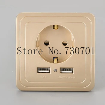 Free Shipping 16A EU Standard Electrical Outlet With 2100mA Dual USB Charger Port for Mobile Wall Power Socket Plug Grounded
Free Shipping 16A EU Standard Electrical Outlet With 2100mA Dual USB Charger Port for Mobile Wall Power Socket Plug Grounded