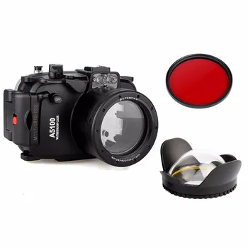 40m 130ft Waterproof Underwater Camera Housing Case Bag for Sony A5100 16-50mm Lens Camera + 67mm Fisheye Lens + 67mm Red Filter
40m 130ft Waterproof Underwater Camera Housing Case Bag for Sony A5100 16-50mm Lens Camera + 67mm Fisheye Lens + 67mm Red Filter