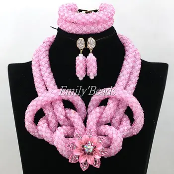 Nigerian Wedding Beads Jewelry Set African Baby Pink Crystal Party Jewelry Set Woman Gift Jewelry Set Free Shipping AIJ689
Nigerian Wedding Beads Jewelry Set African Baby Pink Crystal Party Jewelry Set Woman Gift Jewelry Set Free Shipping AIJ689