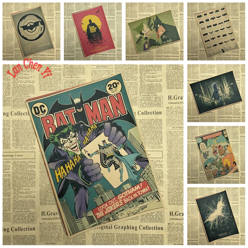 Batman Vintage Cartoon Anime Kraft Paper Poster office Bar Kids Room Decorative Painting
Batman Vintage Cartoon Anime Kraft Paper Poster office Bar Kids Room Decorative Painting